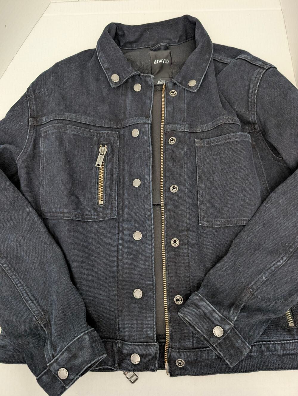 ATWYLD Barstow Armored Denim Riding Moto Jacket Women's Large Made in USA